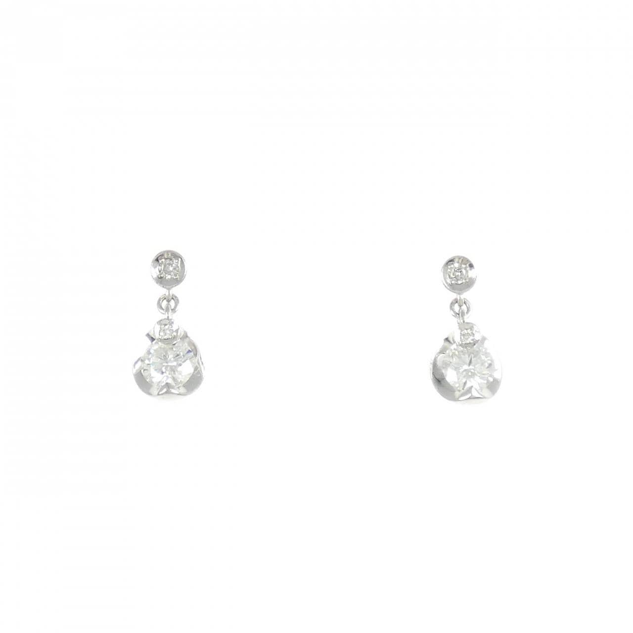 K18WG ダイヤモンド ピアス 0.434CT