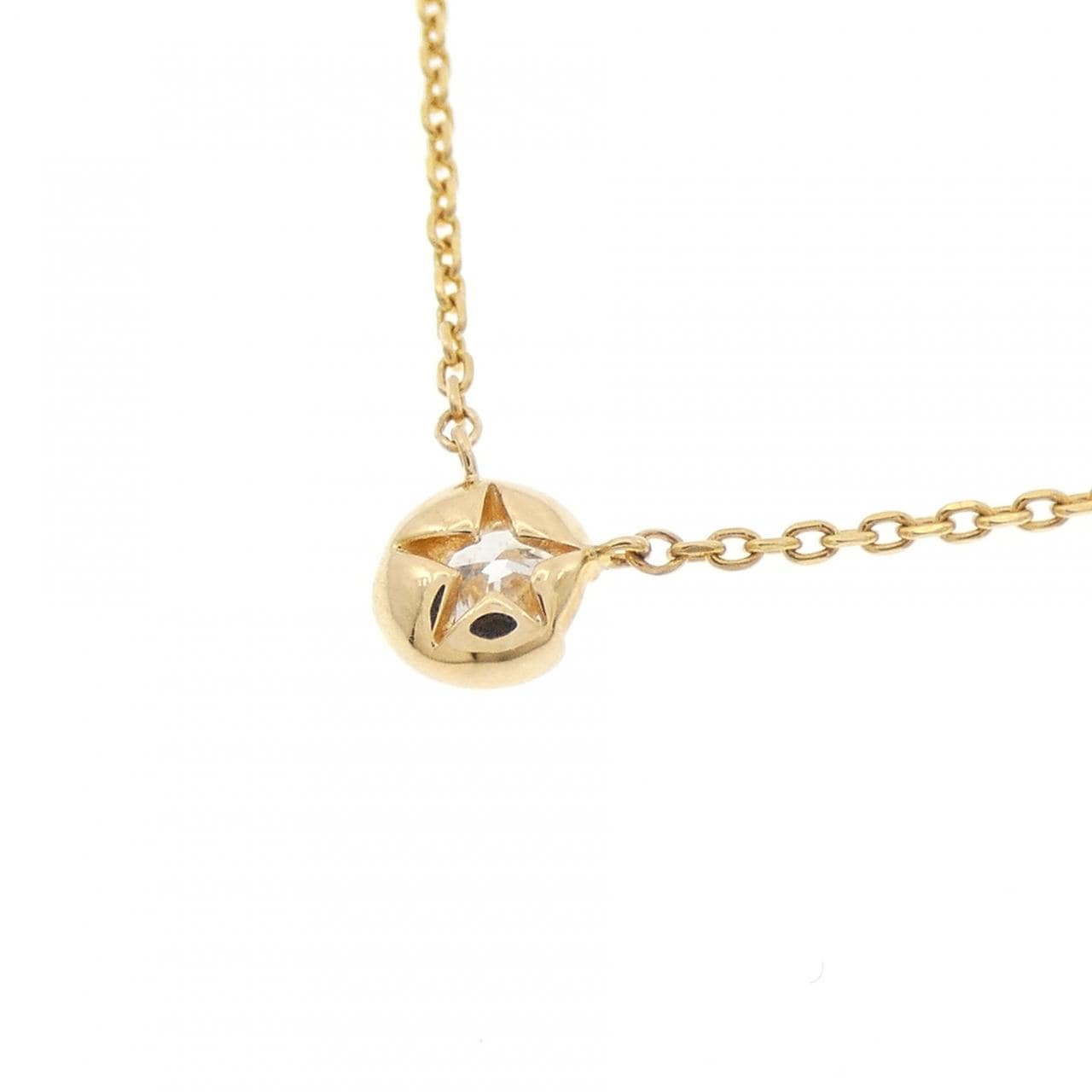 スタージュエリー ムーンセッティング ネックレス 0.10CT