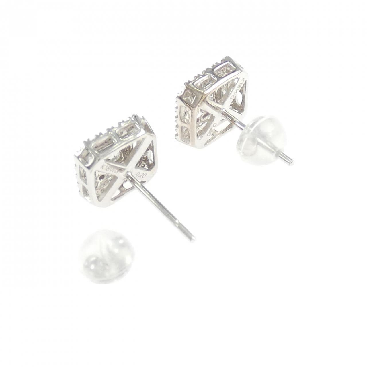 K18WG ダイヤモンド ピアス 0.40CT
