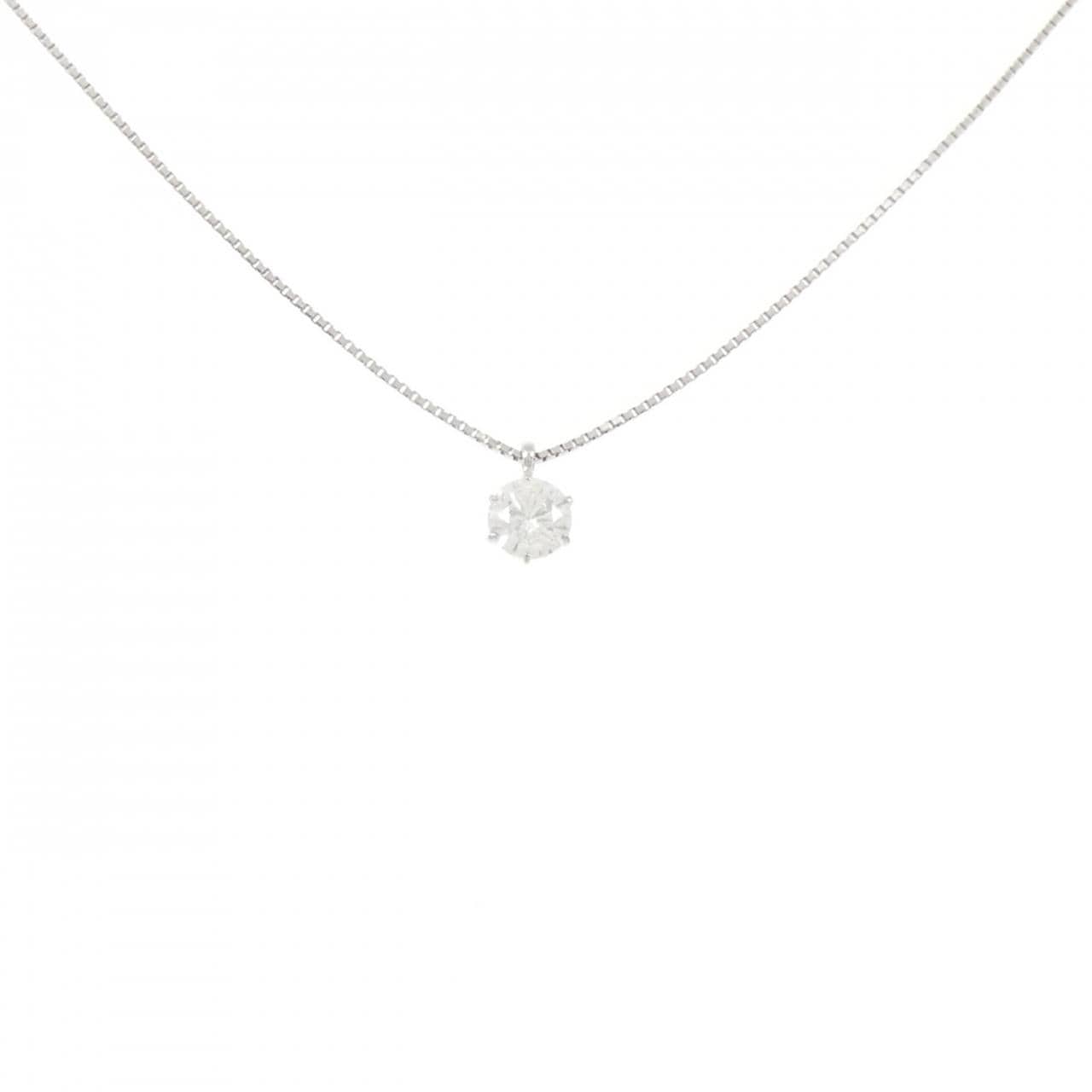 PT900/PT850 ソリティア ダイヤモンド ネックレス 0.534CT
