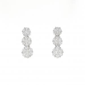 K18WG ダイヤモンド ピアス 1.00CT