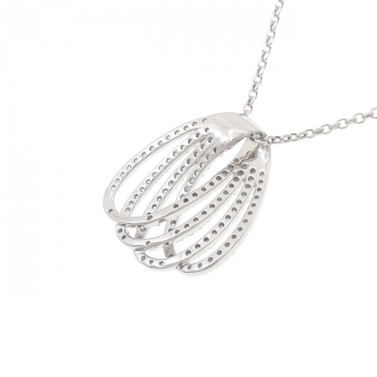 K18WG ダイヤモンド ネックレス 1.50CT