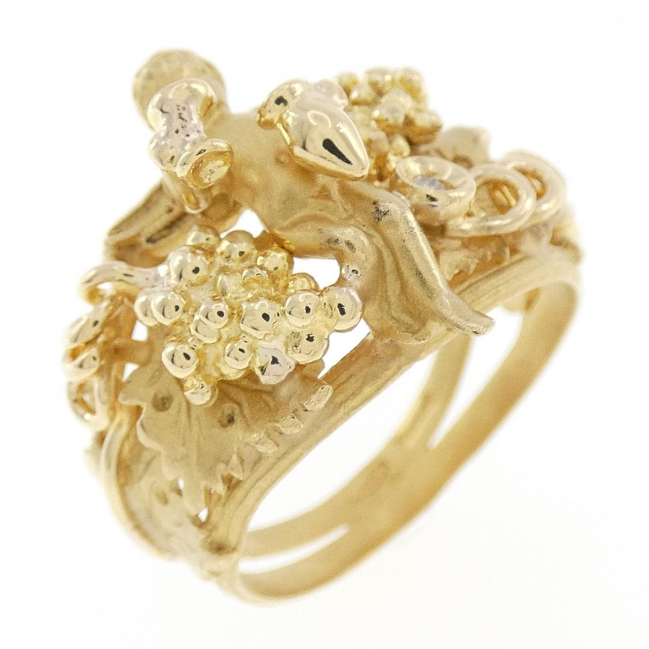 750YG Angel Diamond Ring