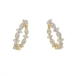 K18YG/K18WG ダイヤモンド ピアス 0.79CT