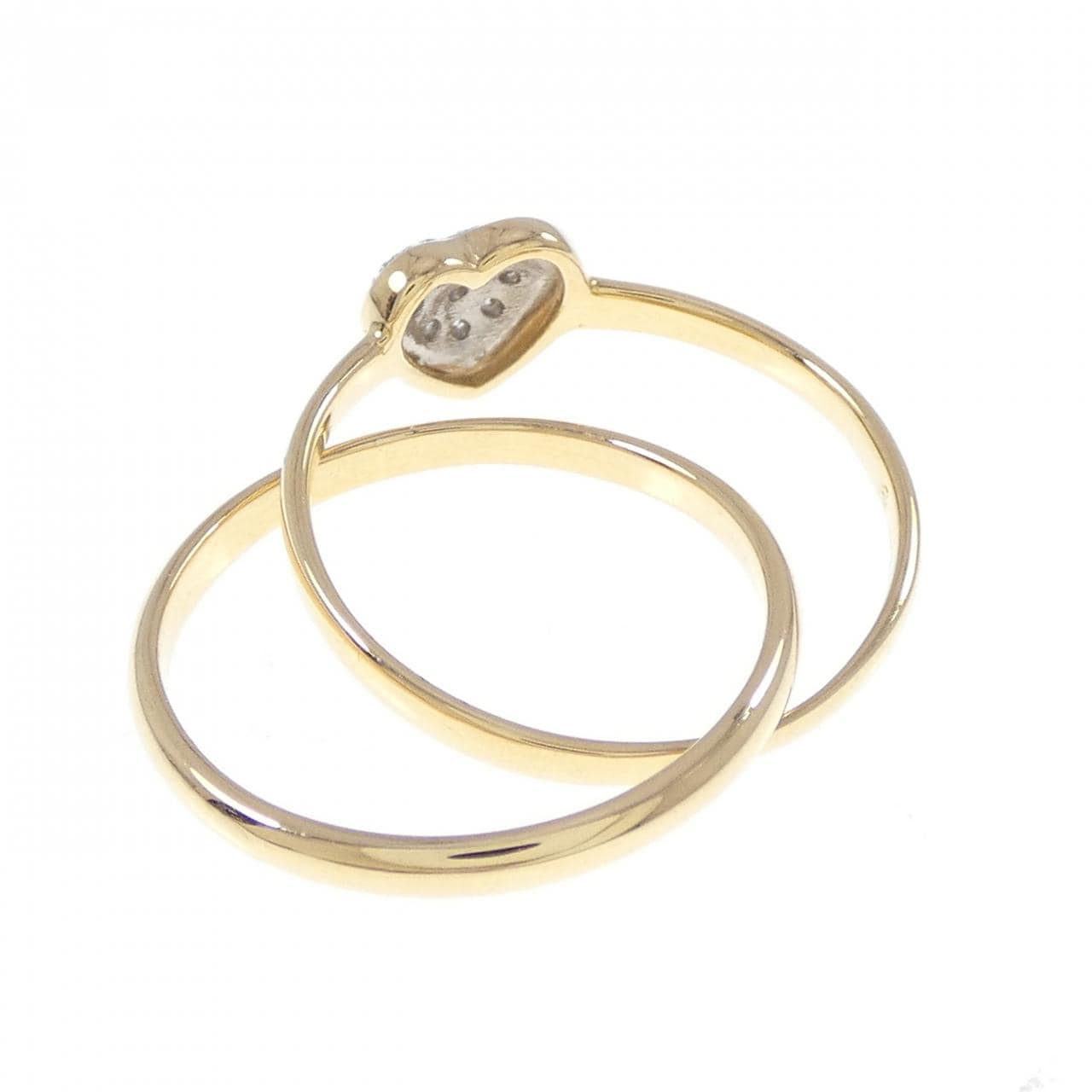 750YG/PT900 ダイヤモンド リング 0.05CT