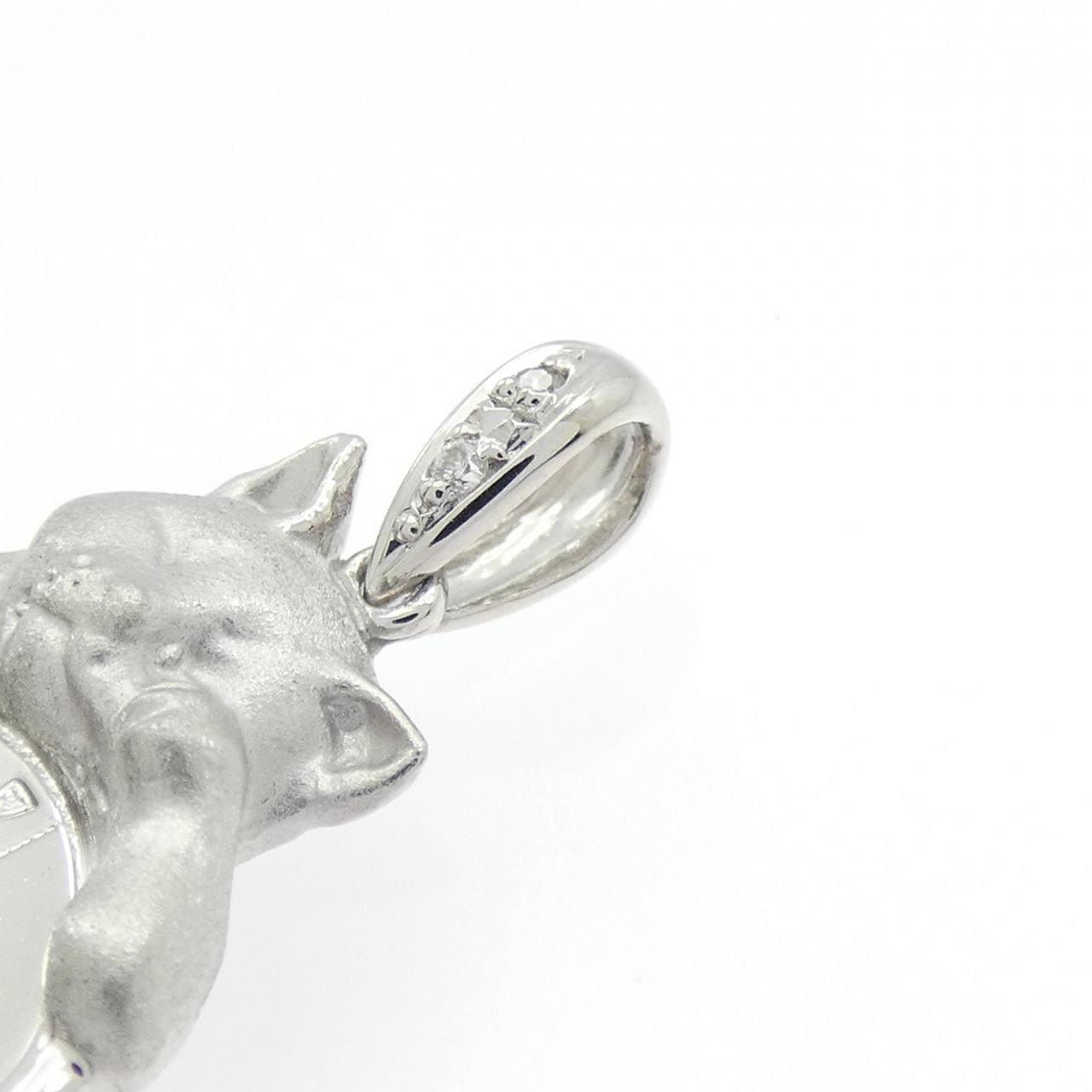 PT1000(枠) ダイヤモンド コイン ペンダント 0.015CT