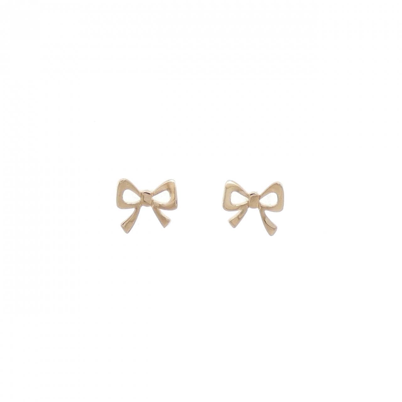 Samantha Tiara K18PG ribbon earrings