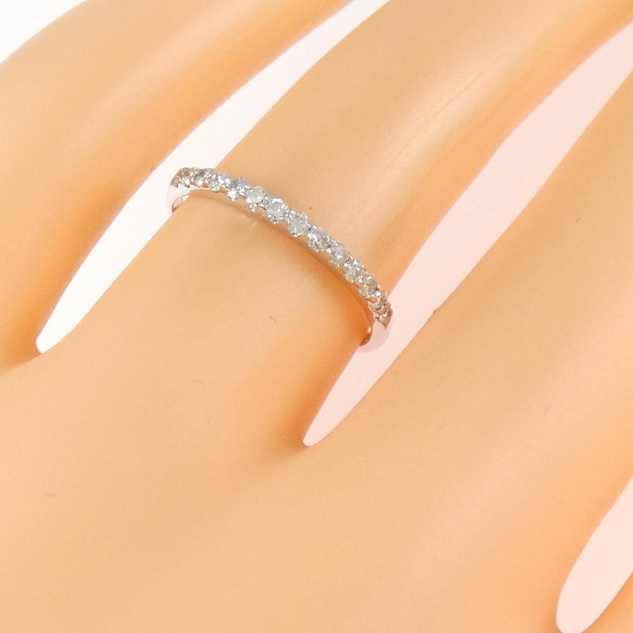 K18WG half eternity Diamond ring