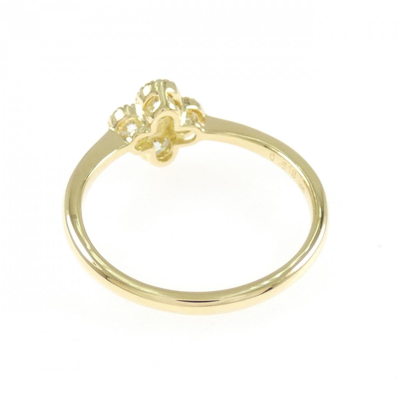 K18YG フラワー ダイヤモンド リング 0.518CT