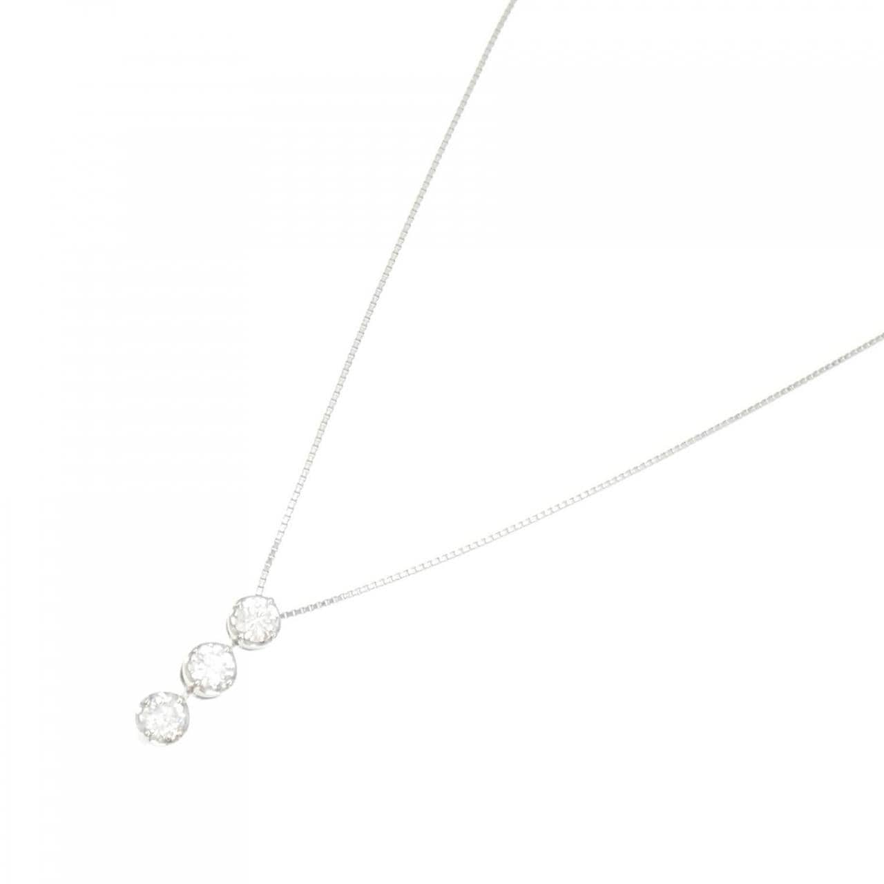 [BRAND NEW] PT 2WAY Diamond Necklace 1.008CT E SI2 VG-GOOD