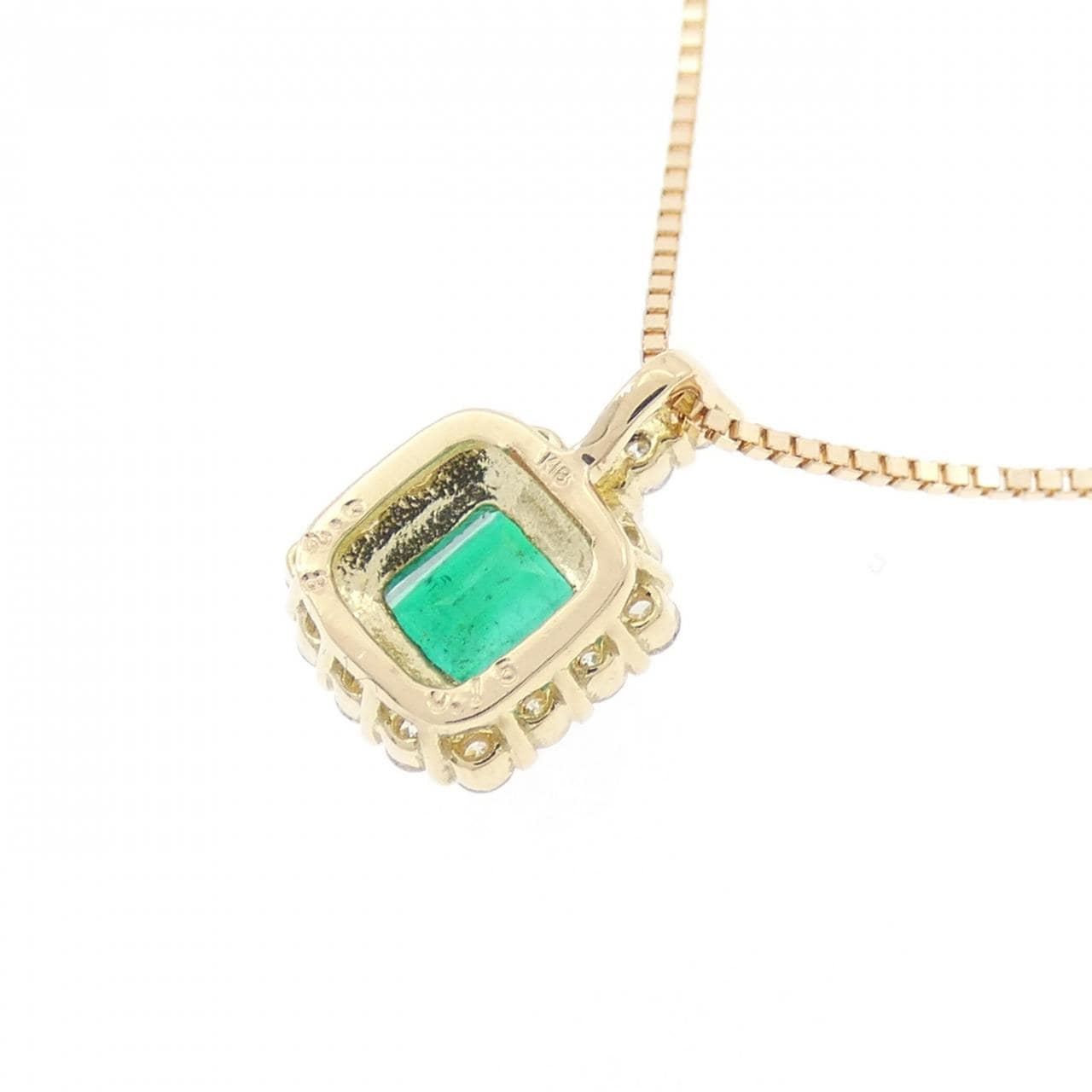 [BRAND NEW] K18YG Emerald Necklace 0.28CT