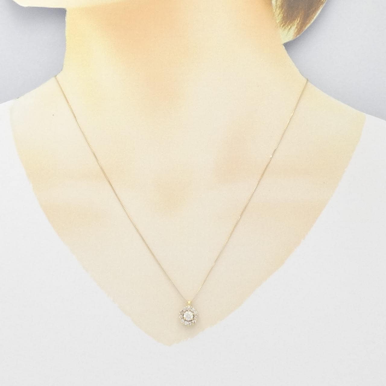 K18YG ダイヤモンド ネックレス 0.257CT