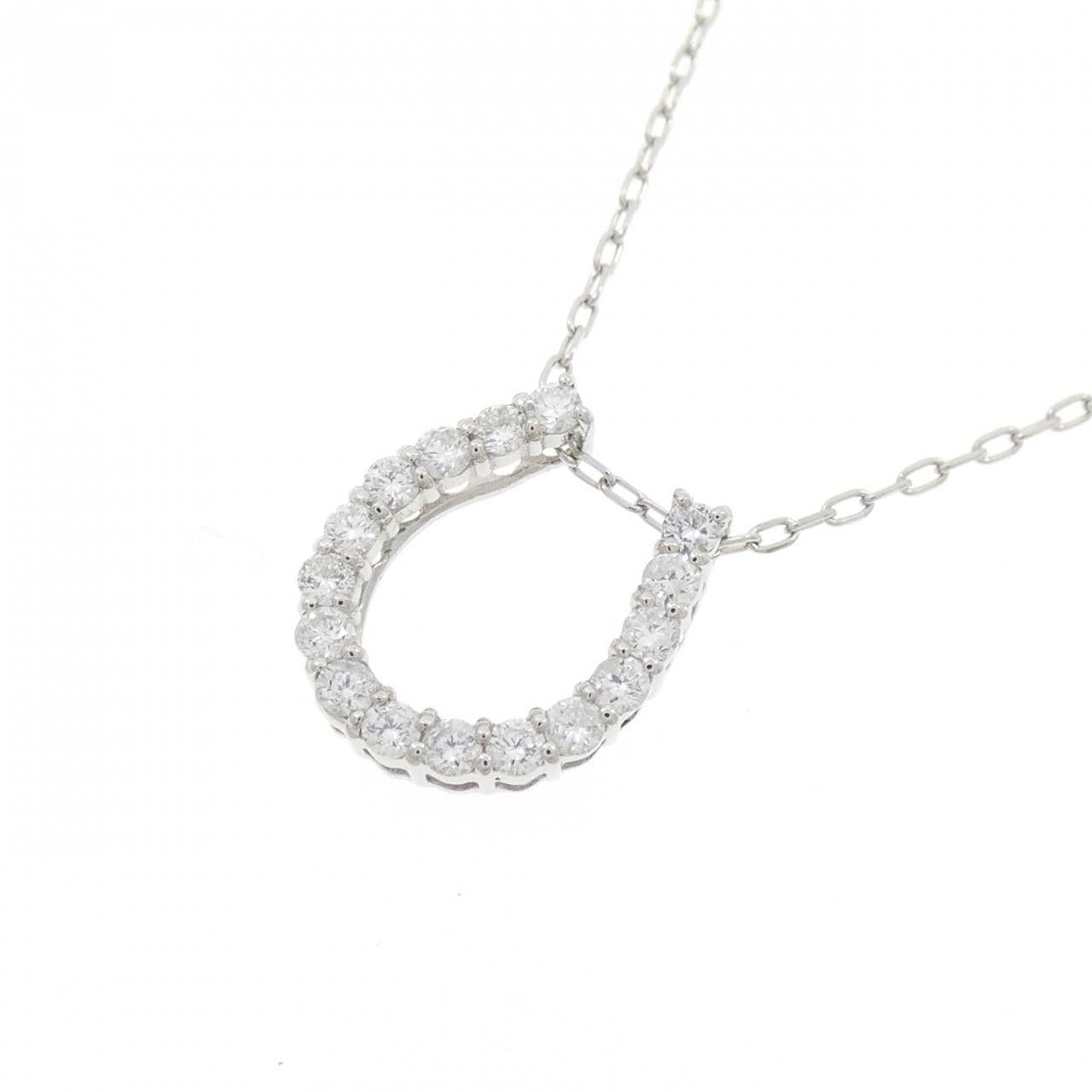 PT900/PT850 ホースシュー ダイヤモンド ネックレス 0.30CT