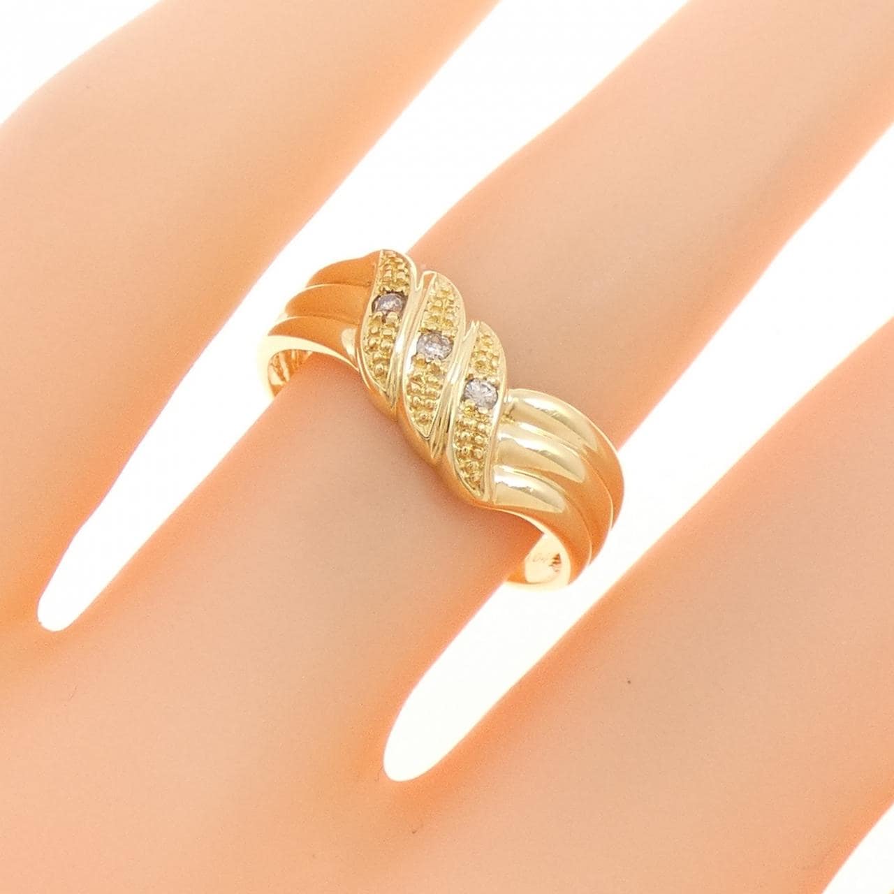 K18YG ダイヤモンド リング 0.04CT