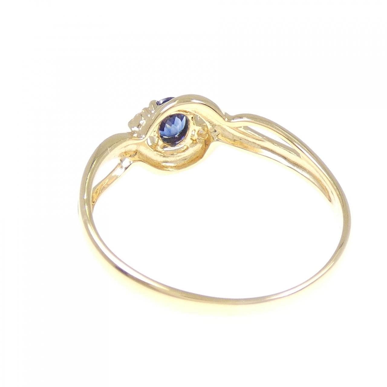 K18YG サファイヤ リング 0.24CT