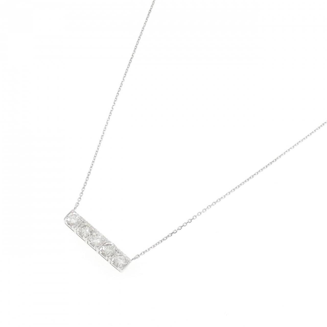 PT900/K18WG ダイヤモンド ネックレス 0.80CT