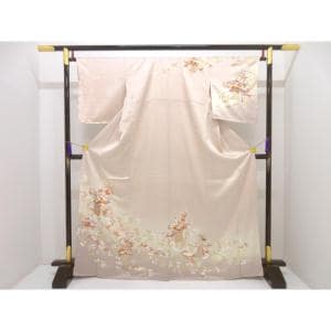 【未使用品】訪問着　友禅金彩加工　刺繍入りボカシ染
