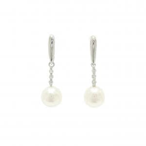 K18WG アコヤパール ピアス 7.6mm