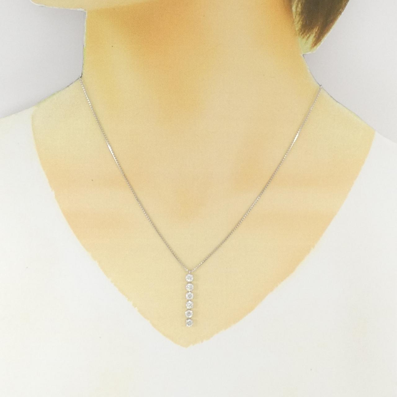 PT900 ダイヤモンド ネックレス 1.00CT