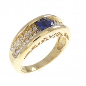 K18YG サファイヤ リング 0.53CT