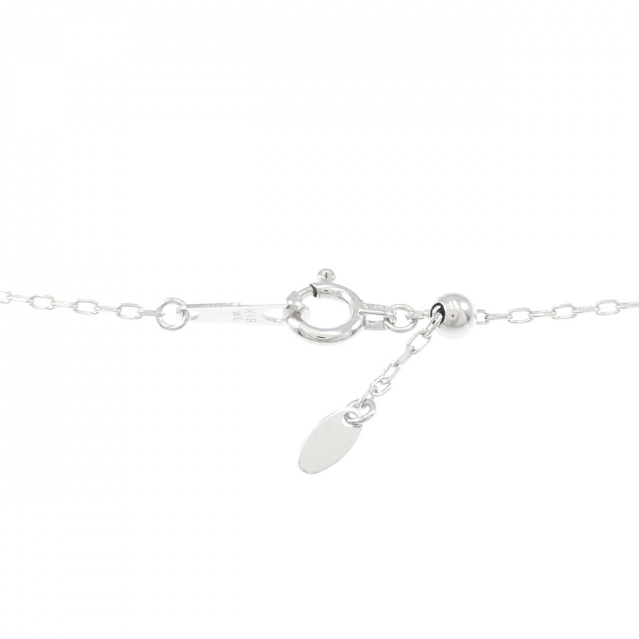 750WG/K18WG ダイヤモンド ネックレス 0.11CT