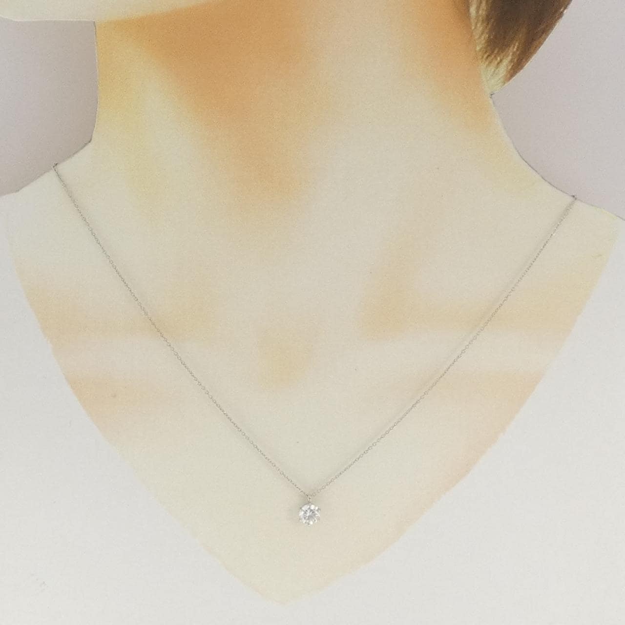 PT900/PT850 ダイヤモンド ネックレス 0.652CT F VS2 VG