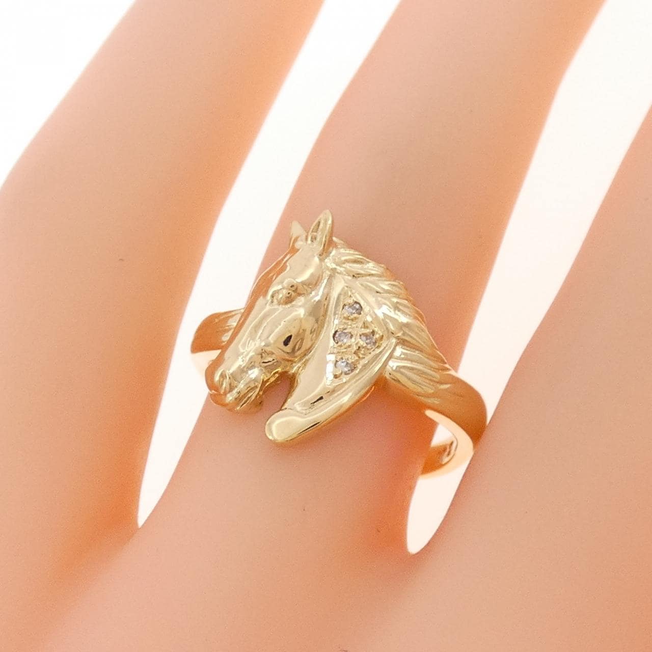 K18YG 马钻石戒指 0.02CT