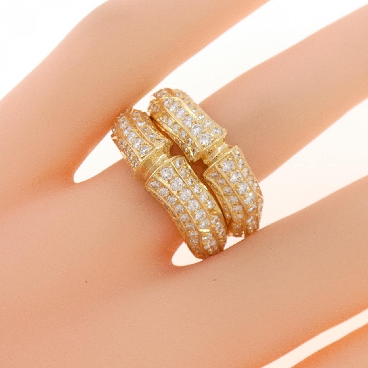 【ヴィンテージ】カルティエ バンブー 2ロウ リング