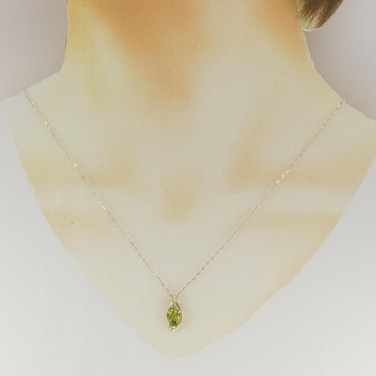 K10YG ペリドット ネックレス