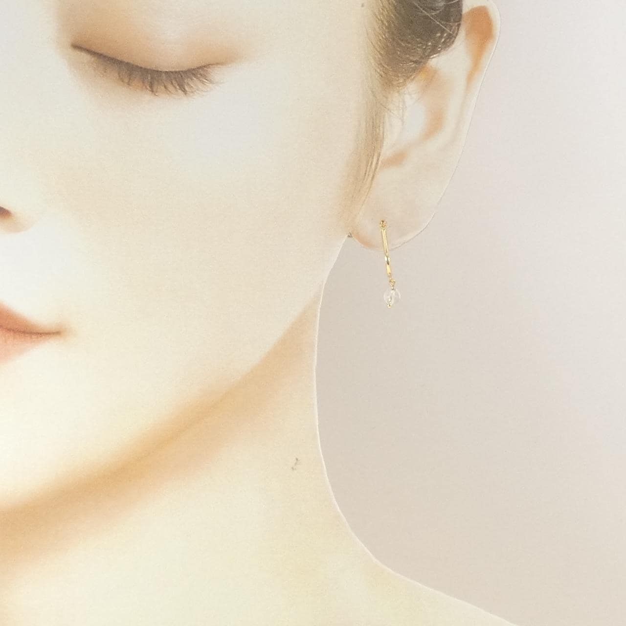 K18YG クオーツ ピアス