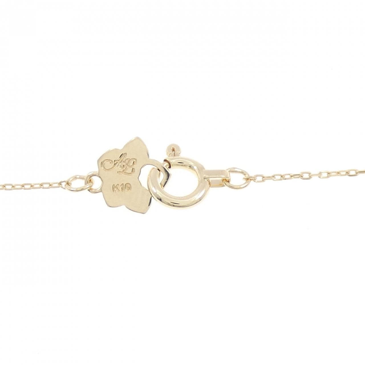 K10YG イニシャルE ダイヤモンド ネックレス 0.04CT