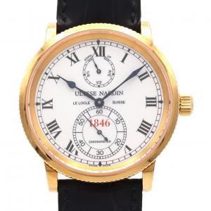 【ノーメンテナンス還元価格】ユリス･ナルダン マリーンクロノメーターYG 創業150周年記念 限定250本 266-22 YG 自動巻