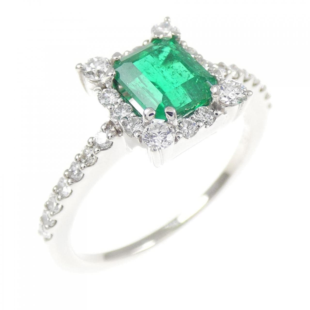 PT900 エメラルド リング 0.80CT