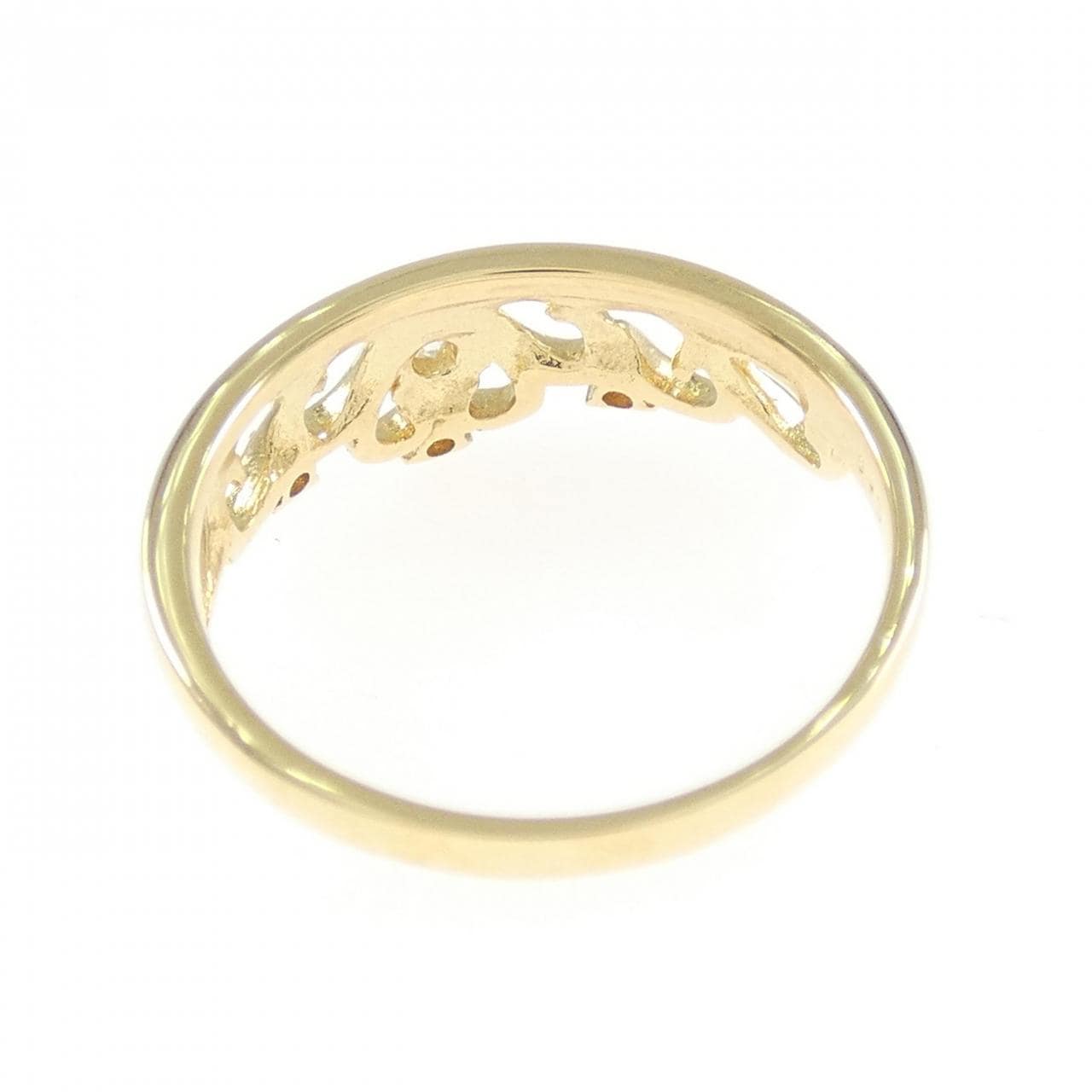 K18YG ティアラ ダイヤモンド リング 0.06CT