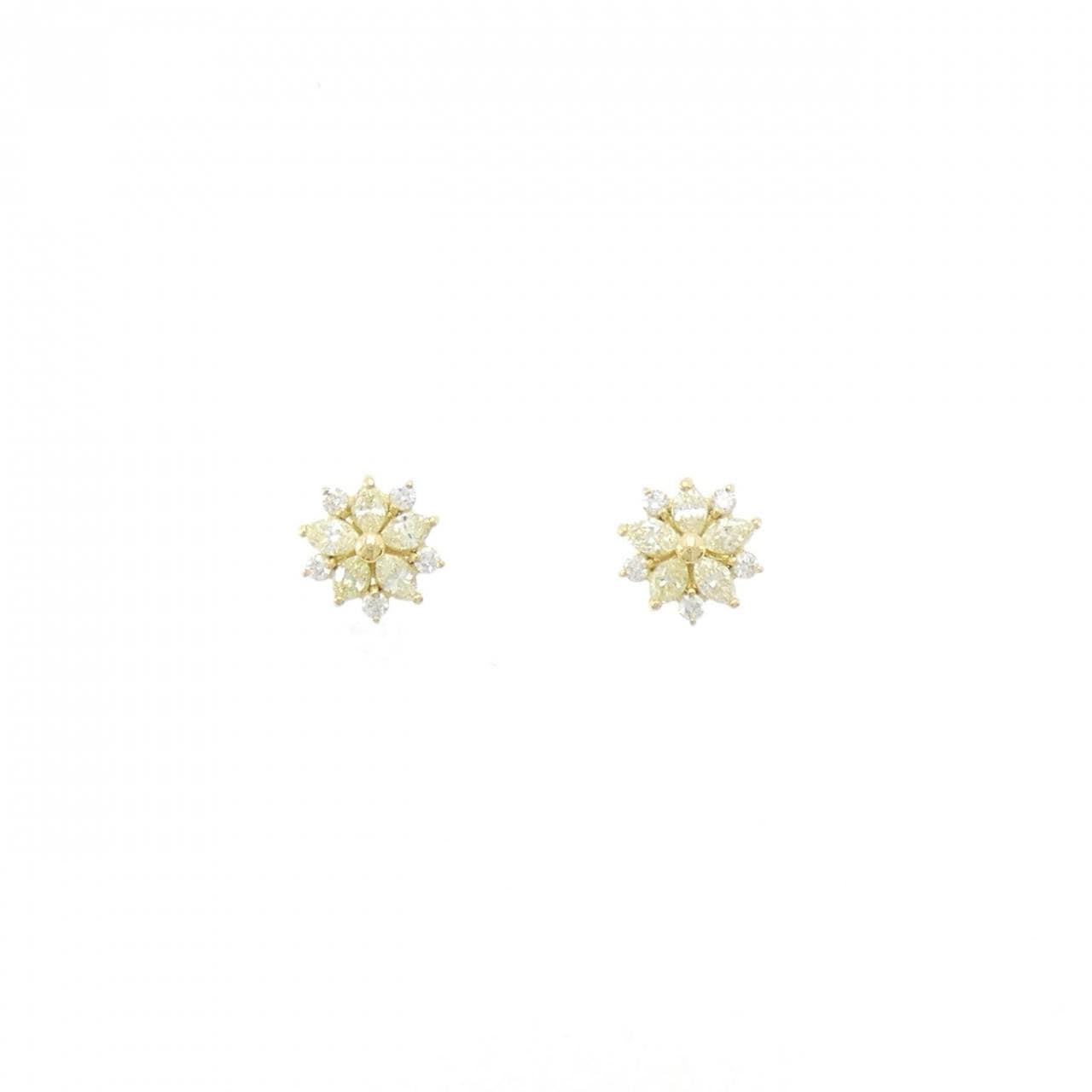 【新品】K18YG ダイヤモンド ピアス 0.30CT