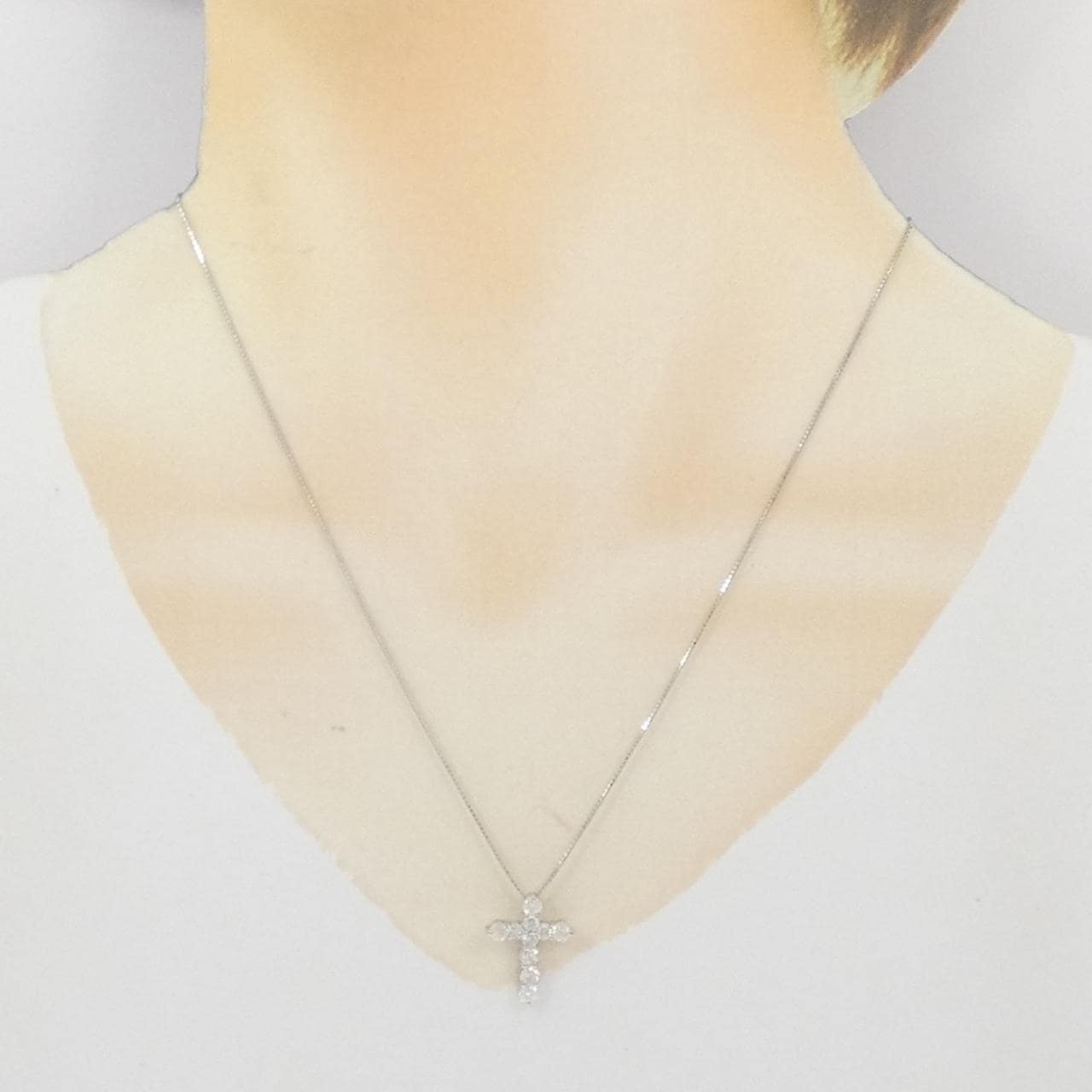 PT900/PT850 クロス ダイヤモンド ネックレス 1.00CT