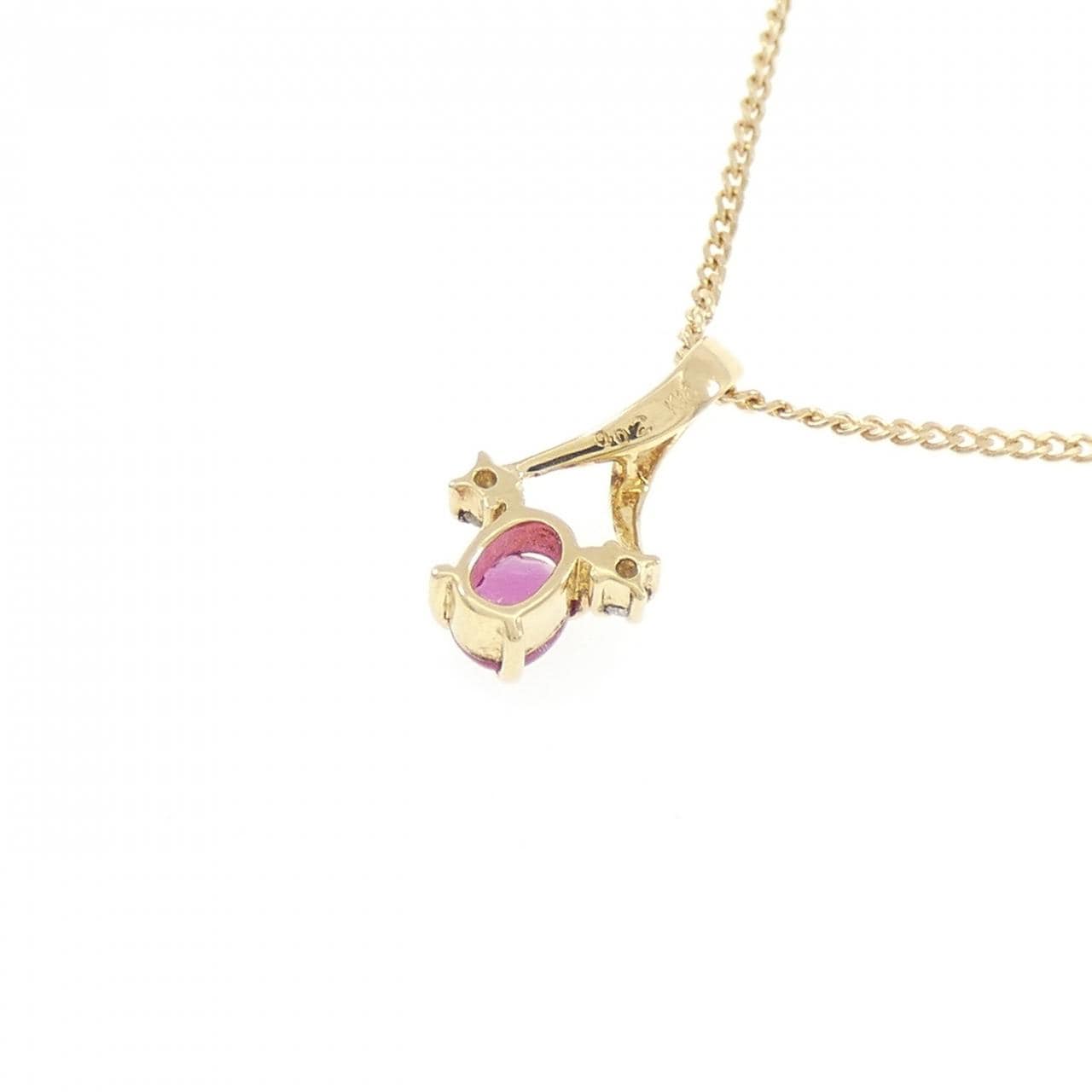 K18YG ルビー ネックレス