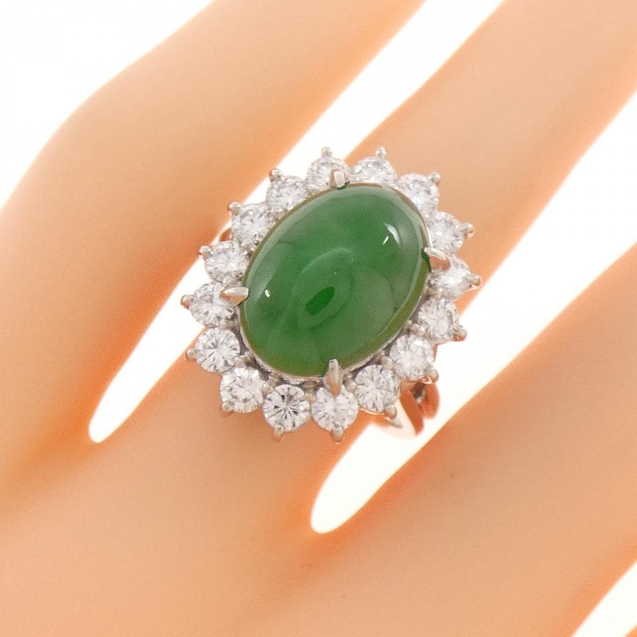 PT900 ヒスイ リング 5.32CT