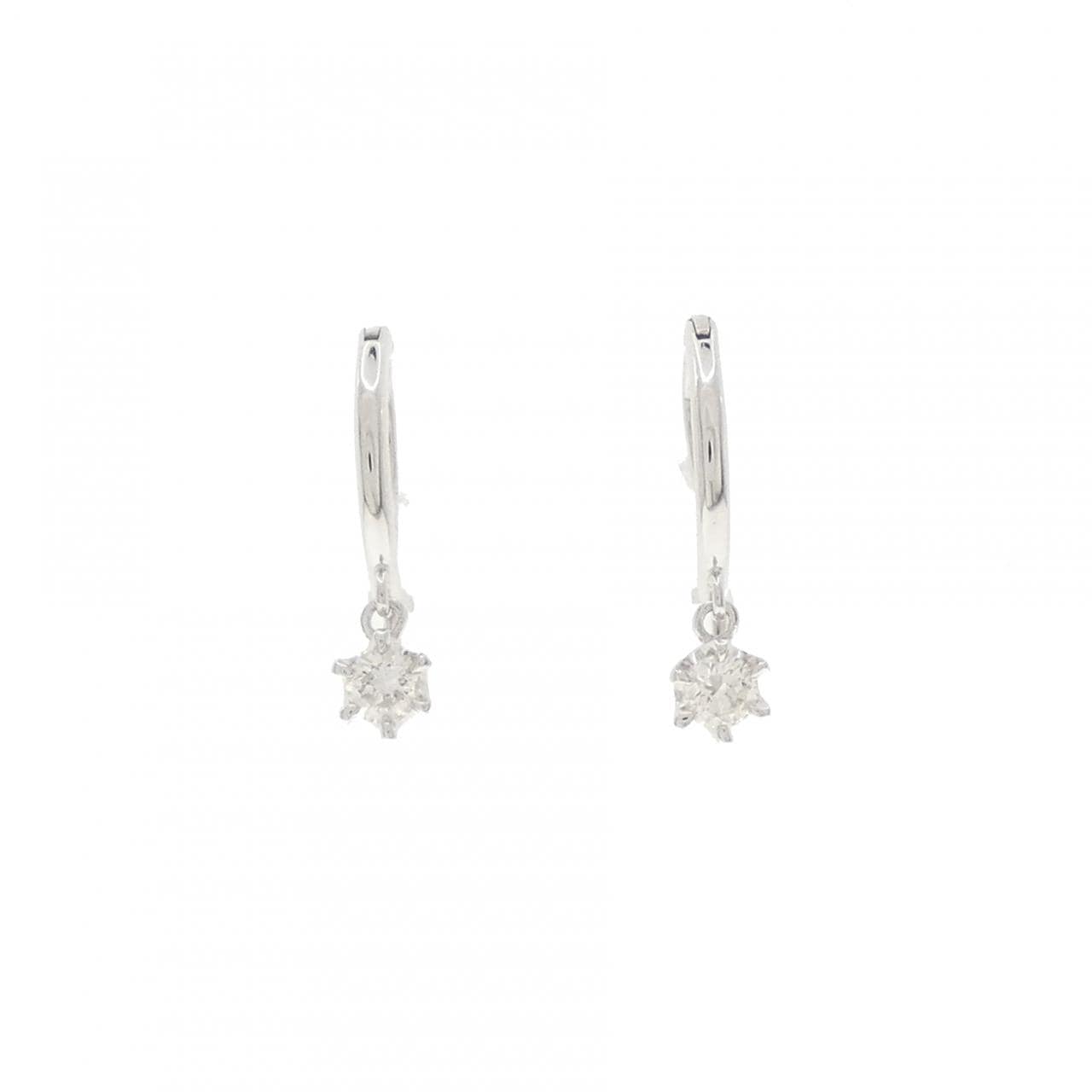 K18WG ダイヤモンド ピアス 0.20CT