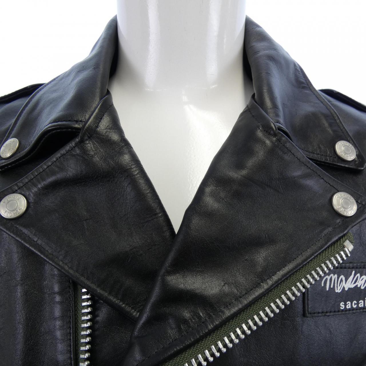 サカイ SACAI MADSAKI SCHOOT 22-02878M レザーライダースジャケット
