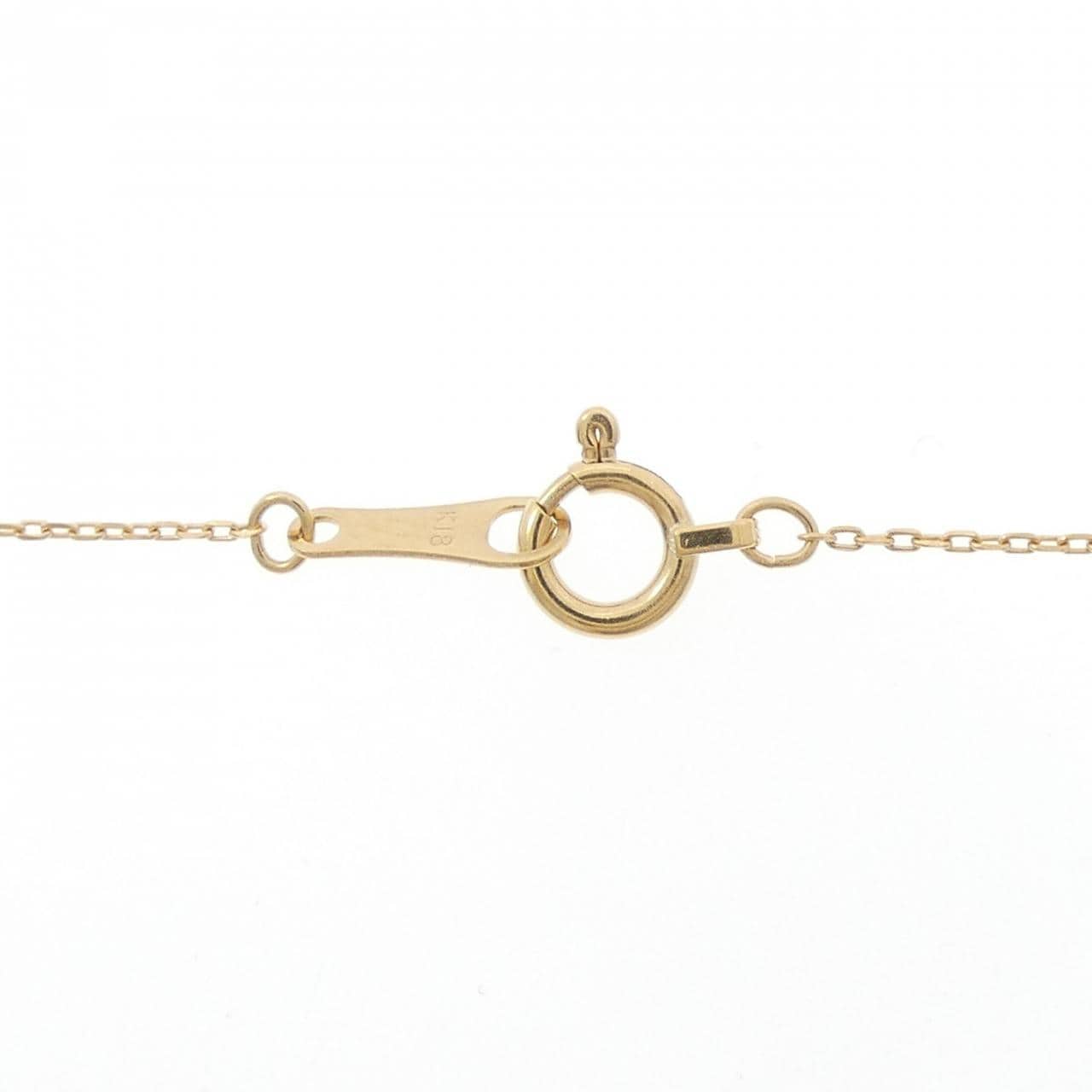 K18YG フラワー ダイヤモンド ネックレス 0.50CT