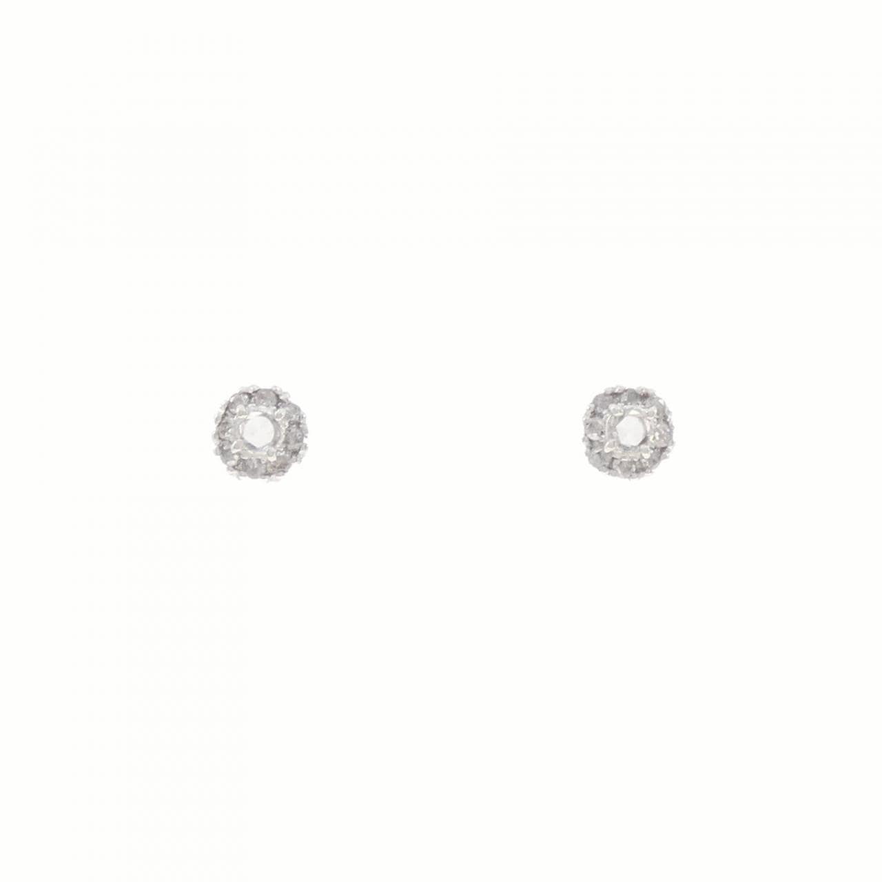 K18WG ダイヤモンド ピアス 0.22CT