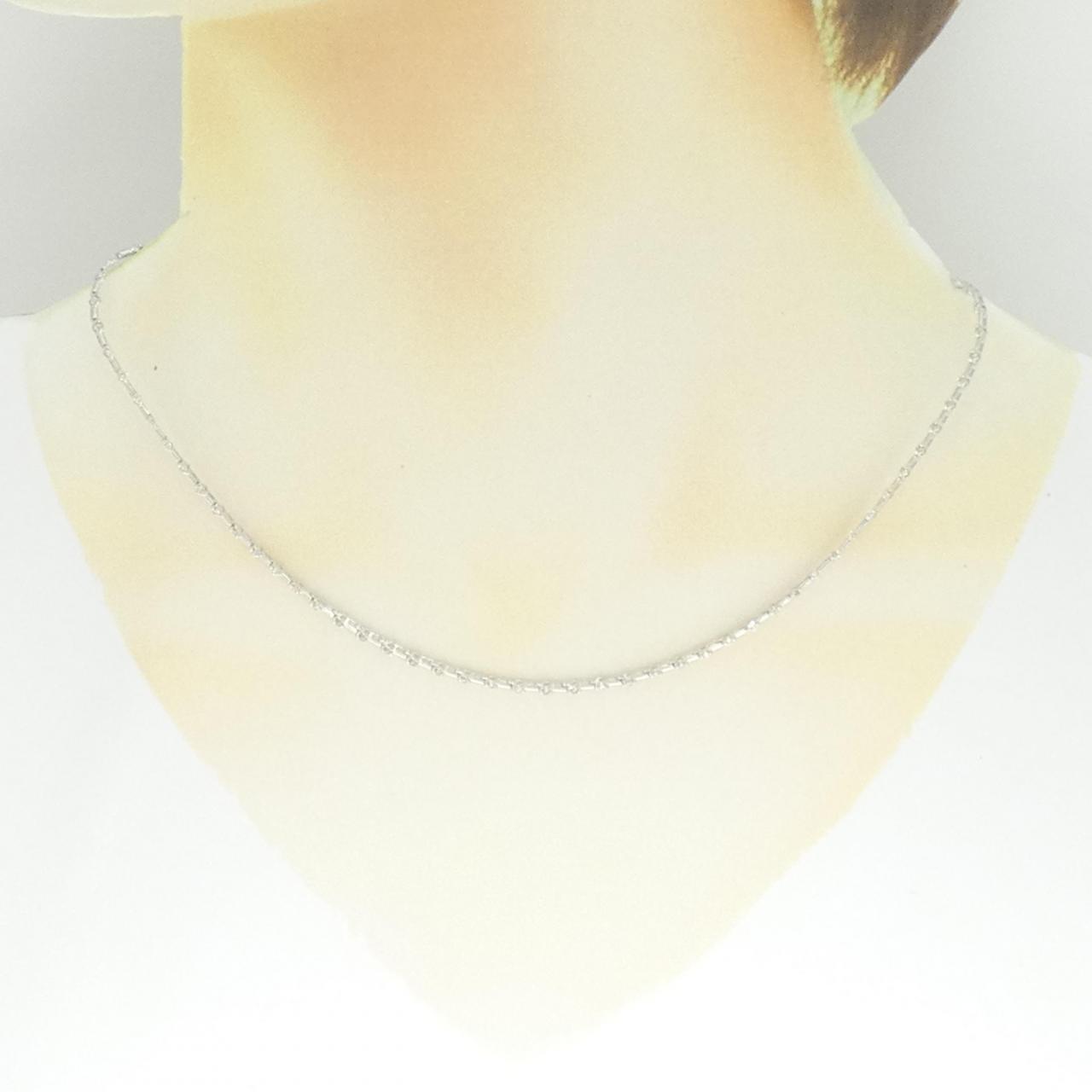 K18WG ダイヤモンド ネックレス 1.00CT