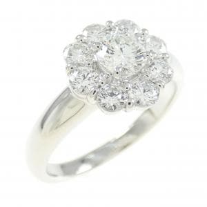 PT900 フラワー ダイヤモンド リング 0.34CT