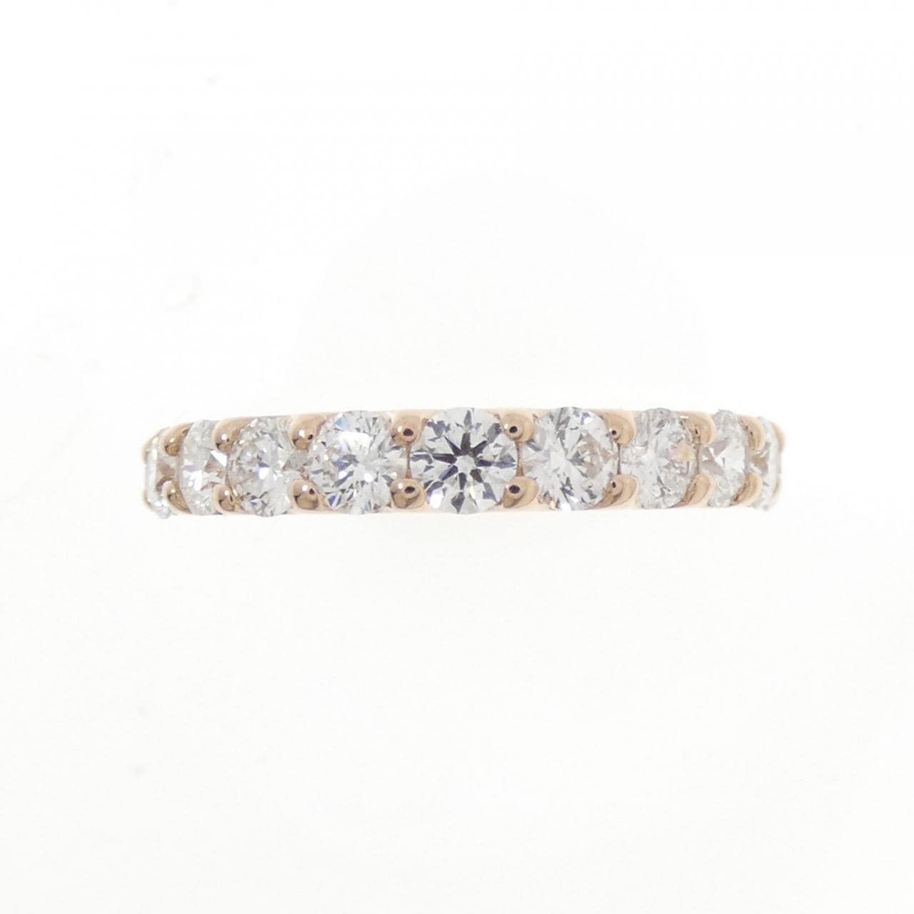 K18PG ハーフエタニティ ダイヤモンド リング 1.00CT