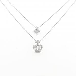 K18WG クラウン ダイヤモンド ネックレス 0.061CT