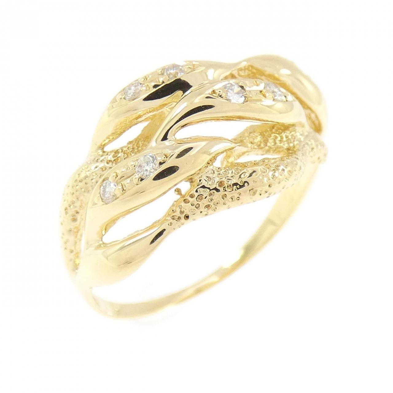 K18YG ダイヤモンド リング 0.08CT