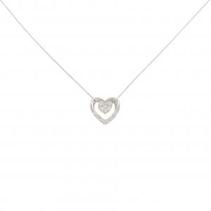 K18WG ハート ダイヤモンド ネックレス 0.06CT
