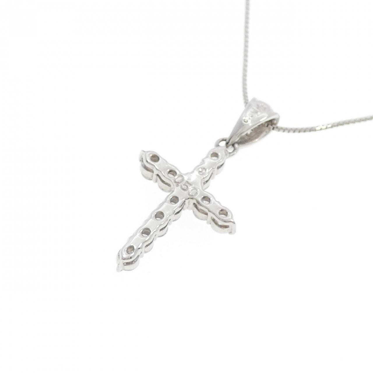 PT900/PT850 クロス ダイヤモンド ネックレス 0.50CT
