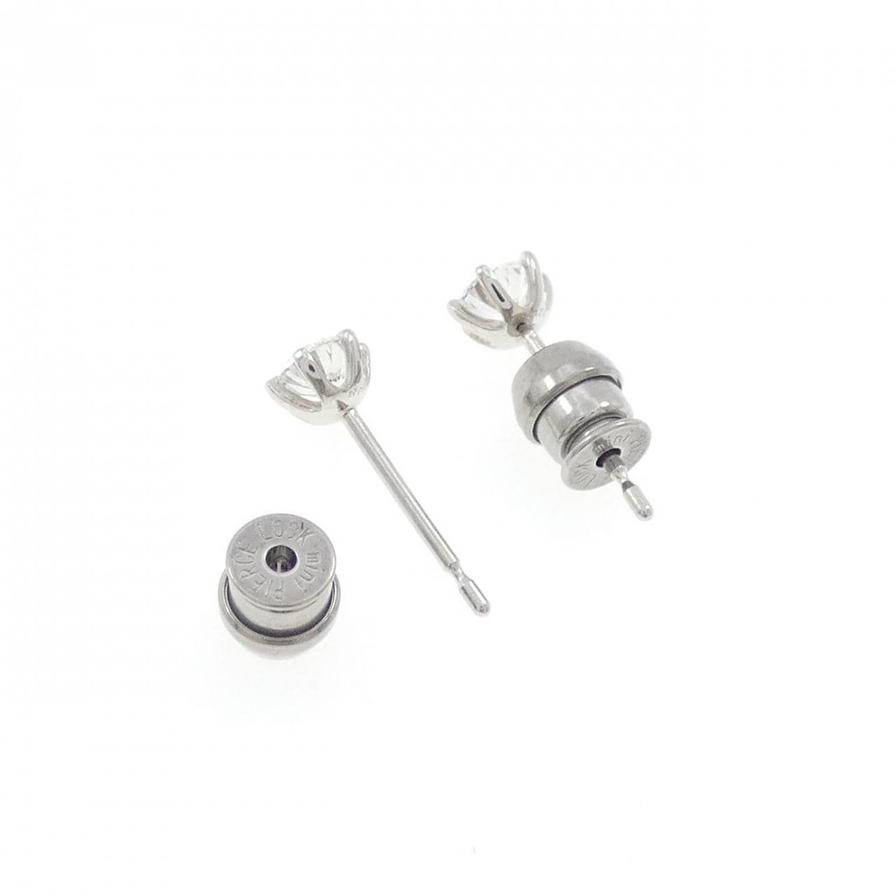 【リメイク】PT900/ST ダイヤモンド ピアス 0.217CT 0.224CT F VS2-SI1 3EXT H&C